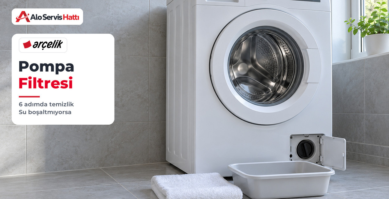 Arçelik Çamaşır Makinesi Pompa Filtresi 6 Adımda Temizlenir