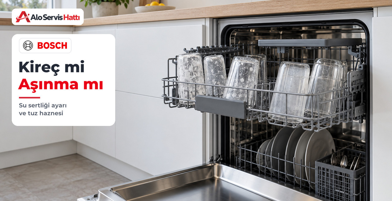 Bosch Bulaşık Makinesinde Kireç Lekesi mi Cam Aşınması mı?